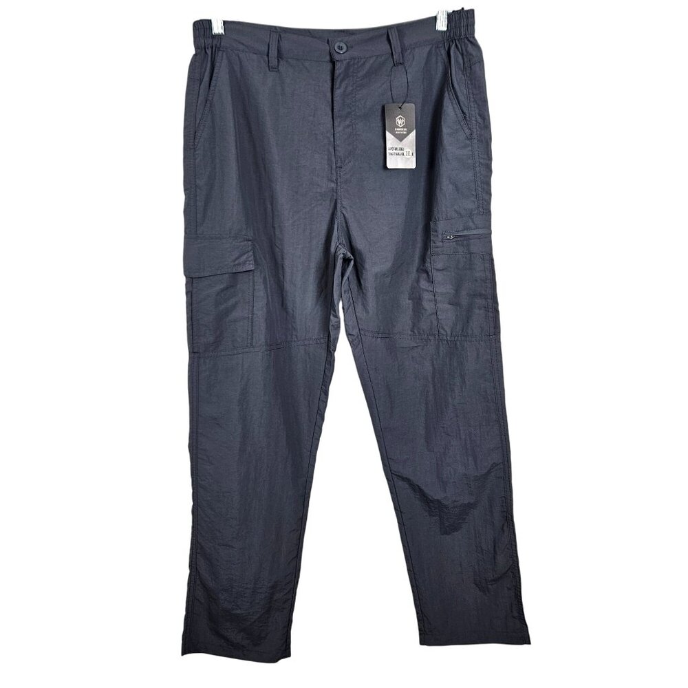 Tactical Cargo Pants Mens 2XL Specialized Lightweight Nylon Gray Outdoor Hiking